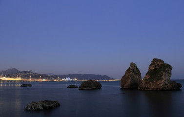 Panoramic view from Cava de' Tirreni on Salerno, Italy