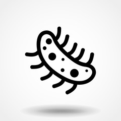 microbe, bacterium icon isolated on white background EPS 10