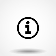 Information sign icon,vector. Flat design.