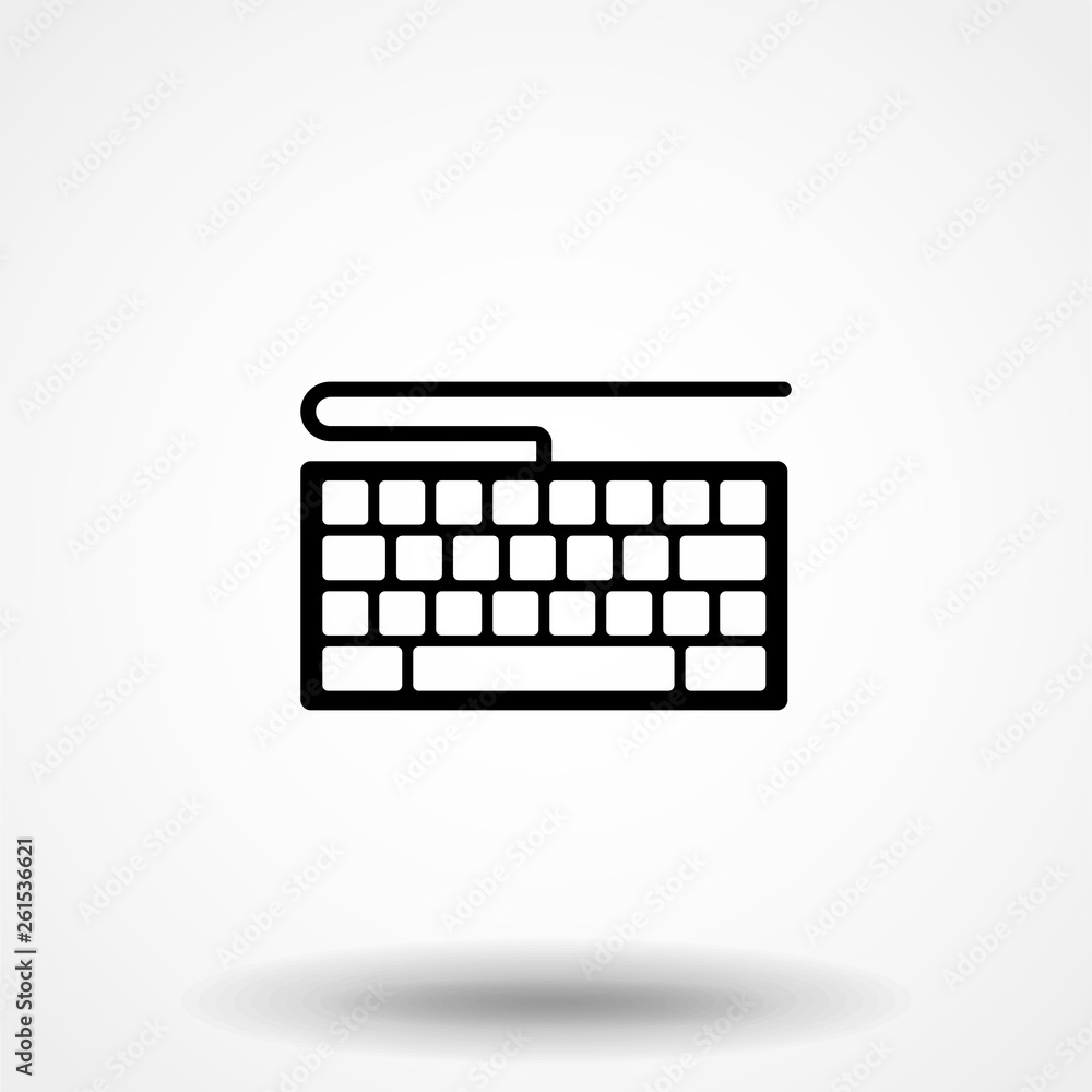Poster keyboard icon vector isolated on white background for your web and mobile app design, keyboard logo 