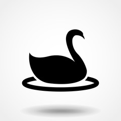 Black swan. Vector icon