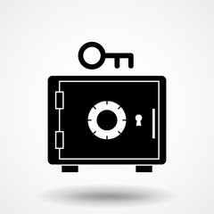 Safe money icon isolated on white background. EPS 10