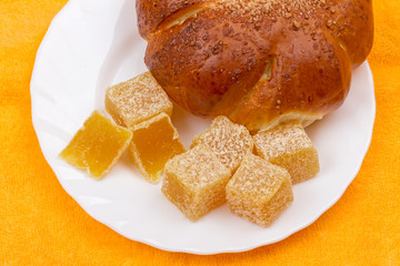Lokum and sweet bun