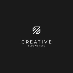 Creative letter Z minimalist logo design concept,  Initial symbol for corporate business identity. Alphabet vector element