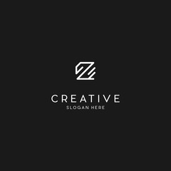 Creative letter Z minimalist logo design concept,  Initial symbol for corporate business identity. Alphabet vector element