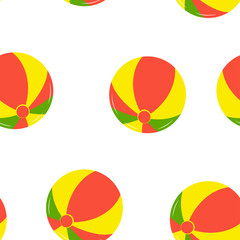 seamless pattern with beach balls