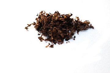 tobacco on white background