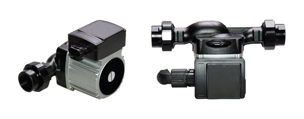 Circulation Auto pump increase pressure, isolate white background, existing water supply system...