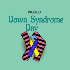 Vector illustration of a Background for World Down Syndrome Day.