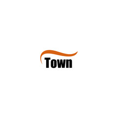 Fototapeta na wymiar Town Texas Creative Brand Text Idea Logo Design