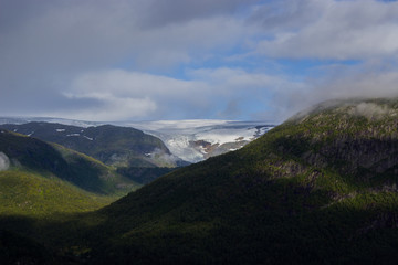 Fototapeta na wymiar Hiking in the nature of Norway