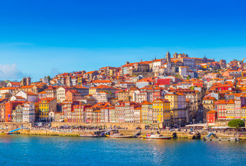 Cityscape of Porto, view of the old European town, Portugal - obrazy, fototapety, plakaty