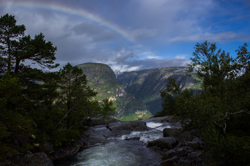 Hiking in the nature of Norway