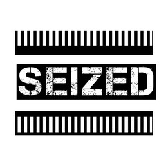 Fototapeta premium SEIZED stamp on white