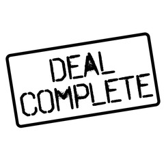 DEAL COMPLETE stamp on white