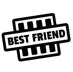 BEST FRIEND stamp on white
