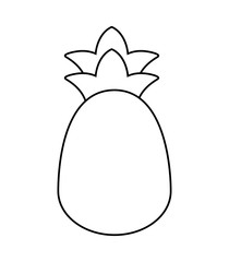 fresh pineapple fruit isolated icon