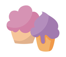 delicious sweet cupcake pastry