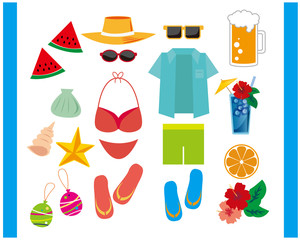 夏　アイコン　セット