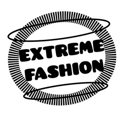 EXTREME FASHION stamp on white