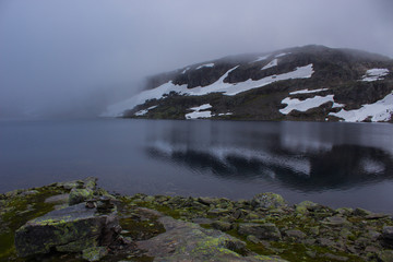 Hiking in the nature of Norway