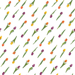 Colorful tulips background