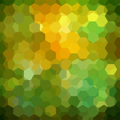 Abstract hexagons vector background. Green geometric vector illustration. Creative design template.