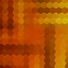 Vector background with yellow, orange, brown hexagons. Can be used in cover design, book design, website background. Vector illustration