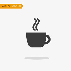 Vector icon cup of coffee, tea