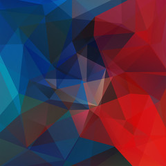 Obraz premium Abstract background consisting of blue, red triangles. Geometric design for business presentations or web template banner flyer. Vector illustration