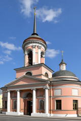Fototapeta na wymiar Church of Theotokos icon of Iviron at Field (1802) in Zamoskvorechye. Moscow, Russia