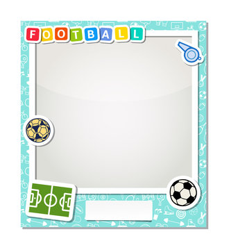 photo frame with a picture of sports equipment