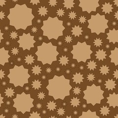 Vector geometric ornament texture with linear stars, angular geometric figures