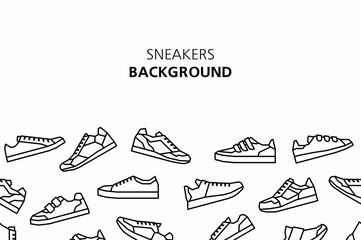 Sneakers background. isolated on white background