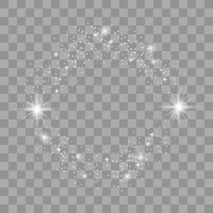 White sparks glitter special light effect. 