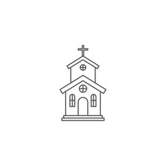 Church icon on white background Vector illustration