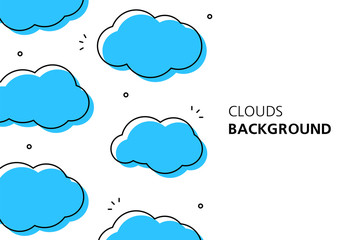 Clouds background. isolated on white background