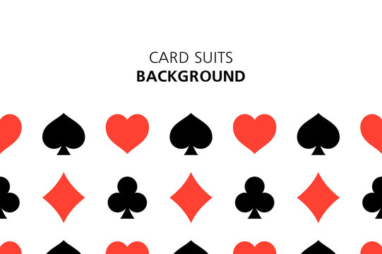 Card suits background. isolated on white background