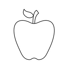 fresh apple fruit isolated icon