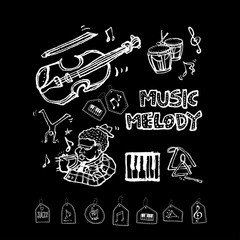 음악회 포스터 / 손으로 그린 음악 일러스트