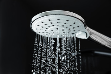 Water Flowing From Head Shower