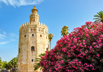 Tower of Gold (Torre del Oro) in Seville, Spain