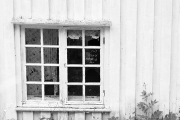 window of a old abandoned house