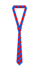Red and blue tie