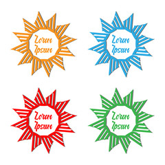 Set of greet card vector template