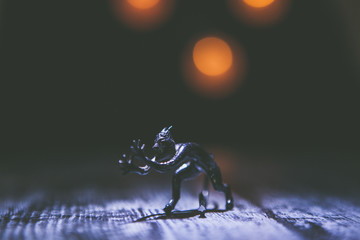 Devil on black background 