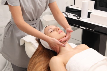 Cosmetic treatment at spa salon