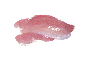 Abstract watercolor spot on white textured paper. Isolated. Hand-drawn background. Aquarelle brush stains on paper. For design, web, card, text, decoration, surfaces. Copy Space.