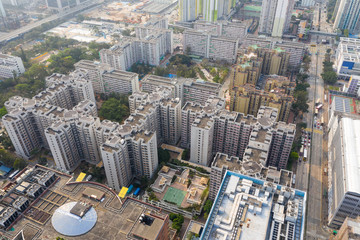 Top view of Hong Kong