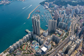 Naklejka premium Hong Kong city